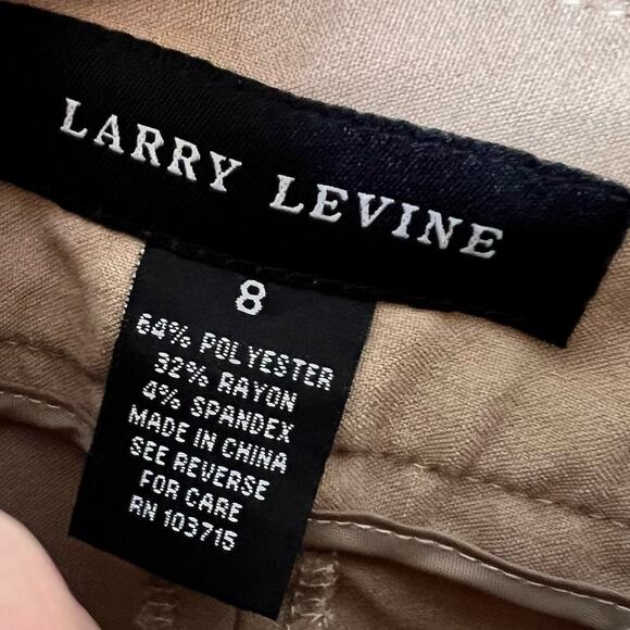 Larry Levine Trouser Pants 8 Womens Curvy Fit Hourglass Khaki Work Career Office - Picture 9 of 11